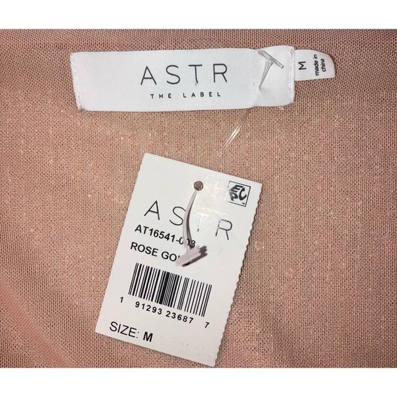 New ASTR The Label Rose Gold Bodysuit Size Medium - Picture 3 of 6